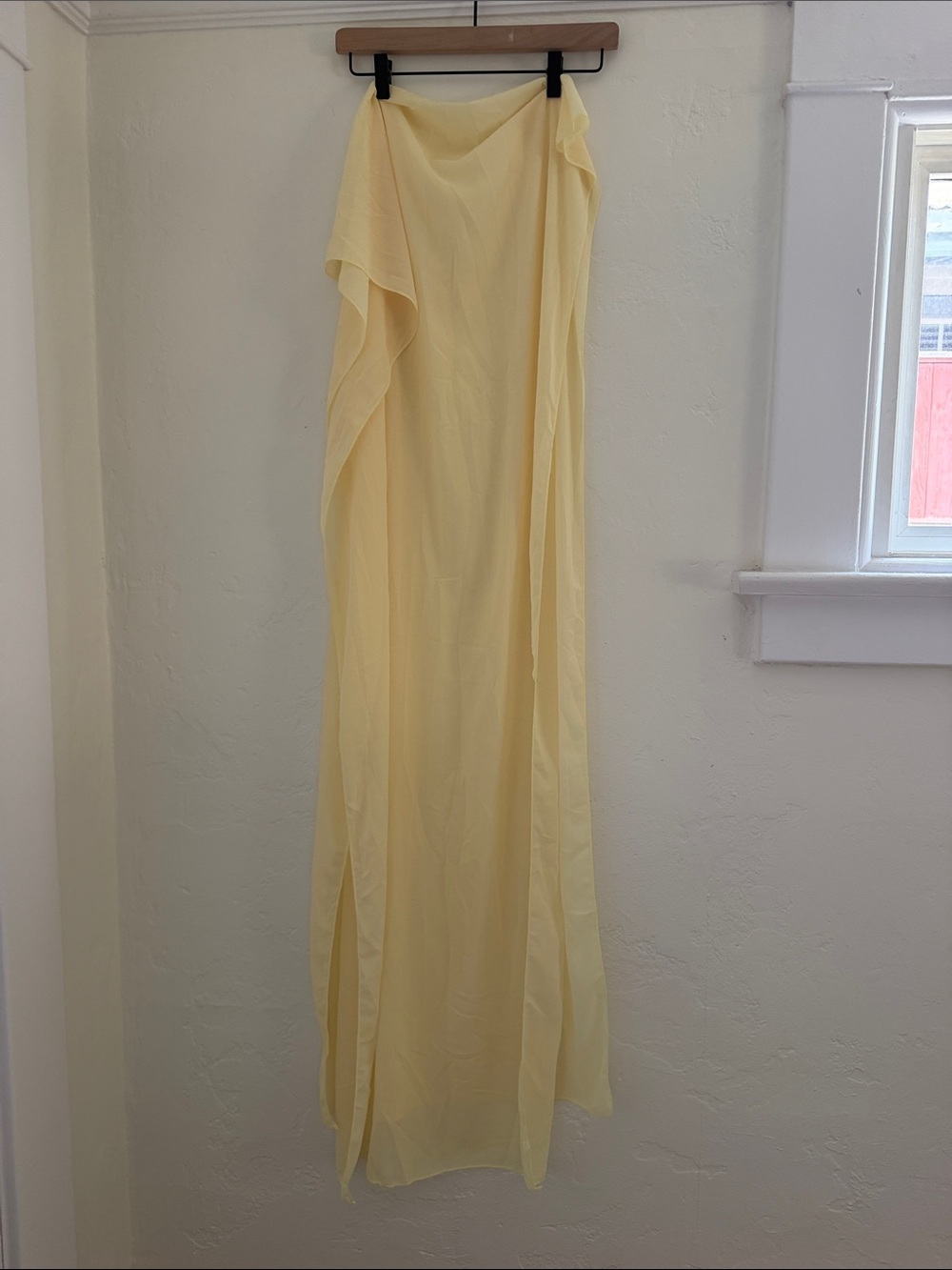 Show Me Your Mumu Strapless Yellow Bridesmaids Dress with neck scarf - Picture 11 of 11